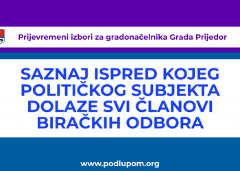 Saznaj ispred kojeg političkog subjekta dolaze svi članovi biračkih odbora