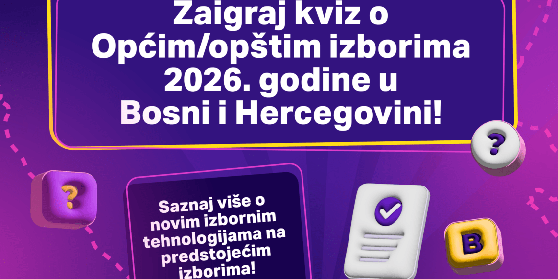 Koalicija „Pod lupom“ pokrenula edukativni kviz za Opće izbore 2026: Građani kroz interaktivni sadržaj uče kako nove tehnologije mijenjaju glasanje u BiH