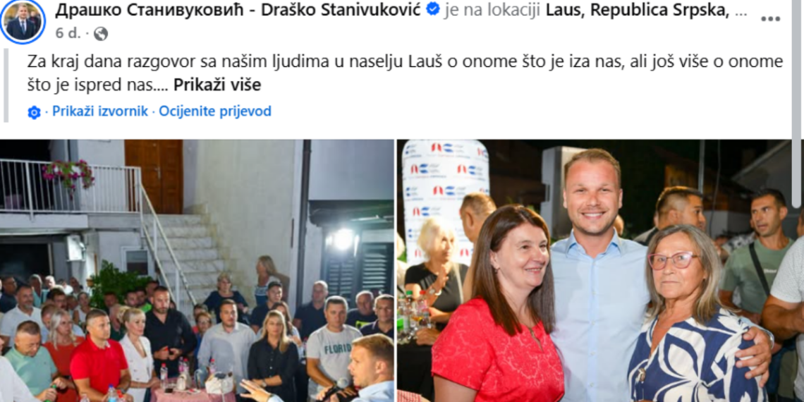 Koalicija Draško Stanivuković – Pokret Sigurna Srpska i njeni kandidati kažnjeni sa 22 hiljade KM